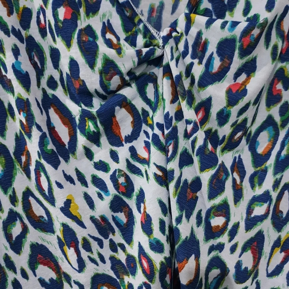 Nine West Multicolored Leopard Print Twist Front … - image 4